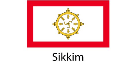 Skkim Flag sticker die-cut decals