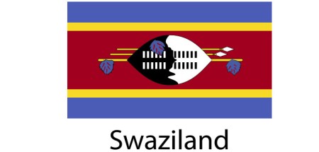 Swaziland Flag sticker die-cut decals