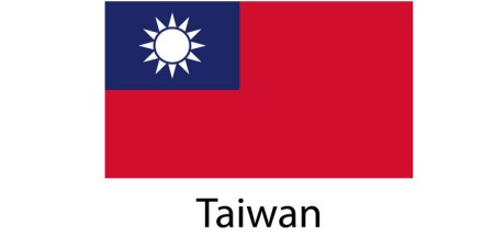 Taiwan Flag sticker die-cut decals