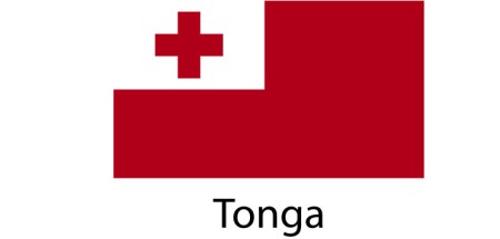 Tonga Flag sticker die-cut decals