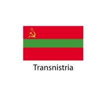 Transnistria Flag sticker die-cut decals