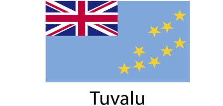 Tuvalu Flag sticker die-cut decals
