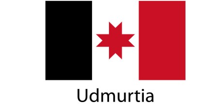 Udmurtia Flag sticker die-cut decals