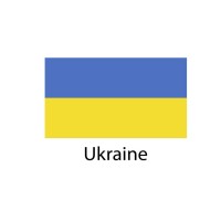 Ukraine Flag sticker die-cut decals