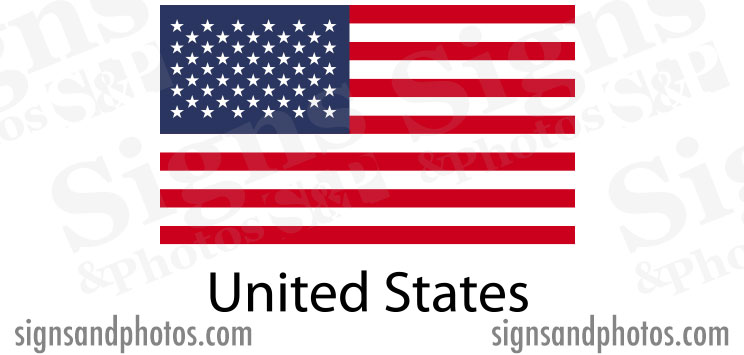American Flag sticker die-cut decals