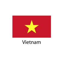 Vietnam Flag sticker die-cut decals
