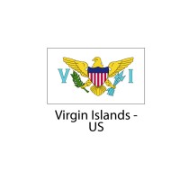 Virgin Islands US Flag sticker die-cut decals