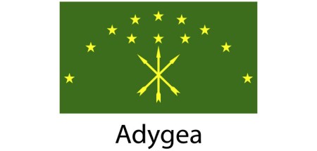 Adygea Flag sticker die-cut decals