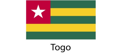 Togo Flag sticker die-cut decals