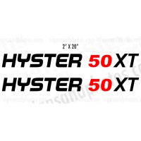 Hyster 50 XT  (black and Red) Decals 2"x20"