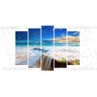 Beach Acrylic  28.5"x42".  5 panels 