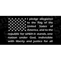 American Flag pledge of allegiance window sticker decal 12" X 21"