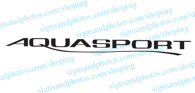 Aquasport Boat Logo Decals 24"x2.25" 