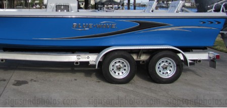 Blue Wave boat Graphics