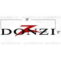 DONZI Hulls side Logo Decal  12" H x 58" W