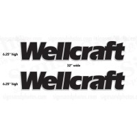 Wellcraft Boat Decals  (Set of 2)  2 Color
