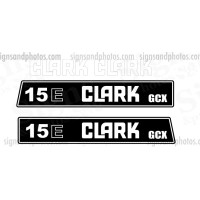 Clark 15E GCX  forklift Decal kit 