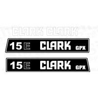 Clark 15E GPX  forklift Decal kit 