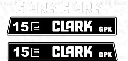 Clark 15E GPX  forklift Decal kit 