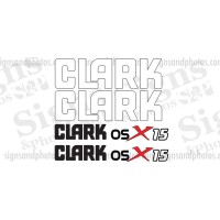Clark osX 15  forklift Decal kit 