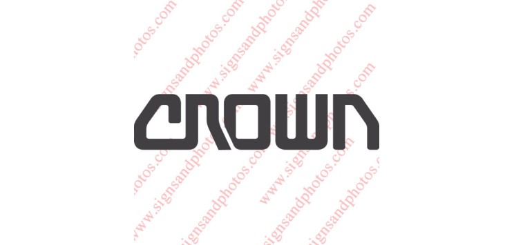 Set Of 2 Crown Forklift Decal Black Vinyl Decal Stickers 9 X 2 