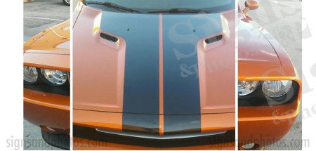 Dodge Challenger Hood T-Stripes Factory Style 2011 2012 2013