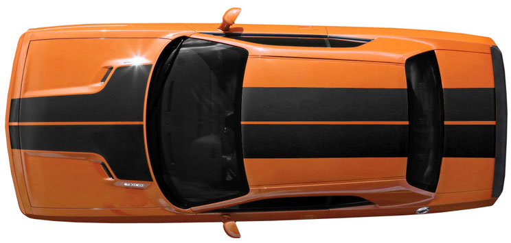 Dodge Challenger Full Rally Hood T Stripe, Roof and Trunk