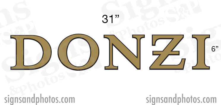 DONZI Hulls side Logo Decal  6" H