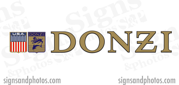 DONZI Hulls side Logo Decal Set 6" H