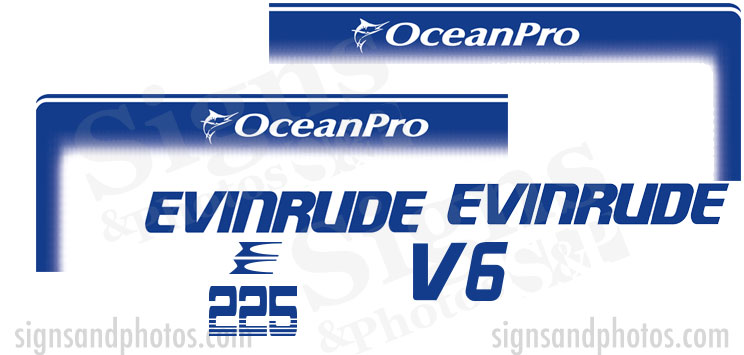 Evinrude 225HP  Decal Kit