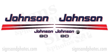 Johnson 90HP Red Decal Kit
