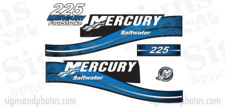 Mercury 225 Blue Decal Kit