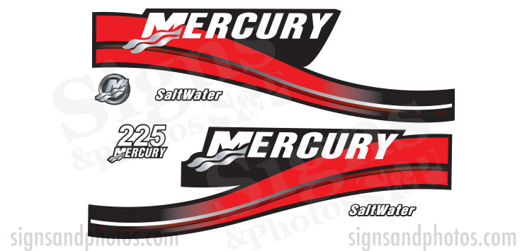 Mercury 225 Red Decal Kit