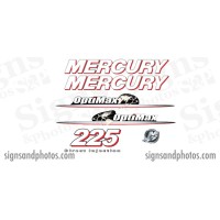 Mercury Optimax 225 Red and white  Decal Kit