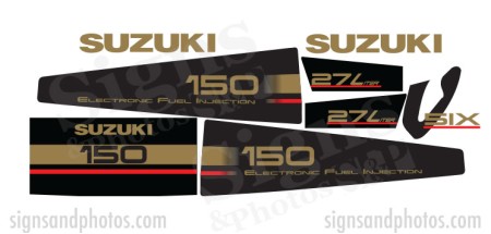 Suzuki 150HP Decal Kit