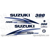 Suzuki 300HP Decal Kit ( Light blue and Dark Blue) 2010 +