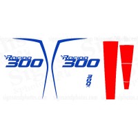 Mercury Racing 300 R  Decal set Blue and Red 
