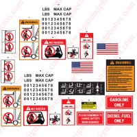 Forklift Safety Stickers-Decals  Kit