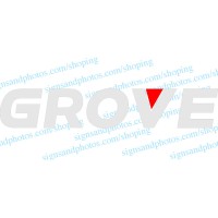 Grove Crane  Vinyl Decal Emblem Logo 48"x9"