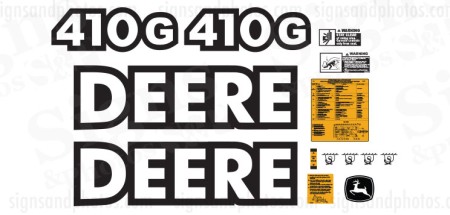 John Deere 410G Backhoes Decals Kit