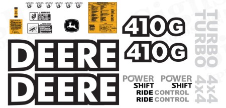 John Deere 410G Backhoes Decals Kit