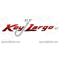 Key Largo Boat Name Decals