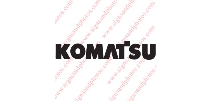 Komatsu Forklift Vinyl Decal Sticker 16” Set of 2 Red or White Decal Stickers 