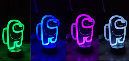 LED Lamp Illumination 3D  Among us Acrylic Bedroom Toy