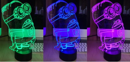 LED Lamp Illumination 3D  Minion Acrylic Bedroom Toy