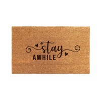 Coir and Vinyl Door Mat (Stay awhile)