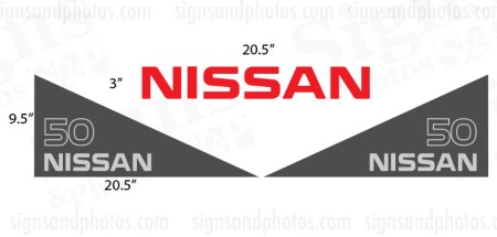 Nissan  50  Decal  (triangle)