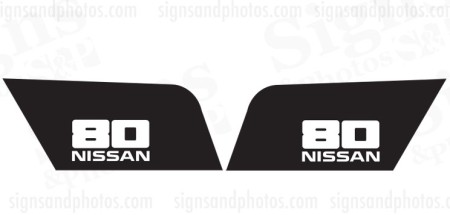 Nissan  80  Decal  (Black and White)