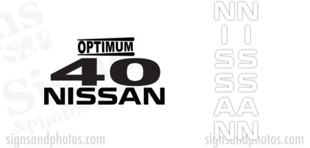 Nissan Optimum 40  Decal Kit 