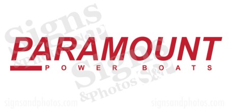 Paramount Boat Name Decals